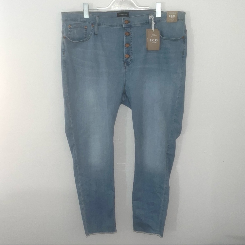 J.Crew Eco-Friendly 9” High-Rise Toothpick Blue Jeans - 35